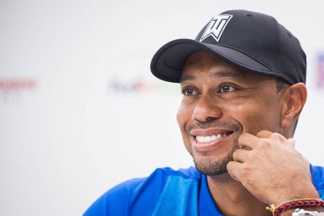 Professional golfer and tournament host, Tiger Woods, answers questions about his event and his health from the media during a press conference PK Pressekonferenz at the Quicken Loans National golf tournament on June 22, 2016, in Bethesda, Md.  WAP201606220067 PETExMAROVICH