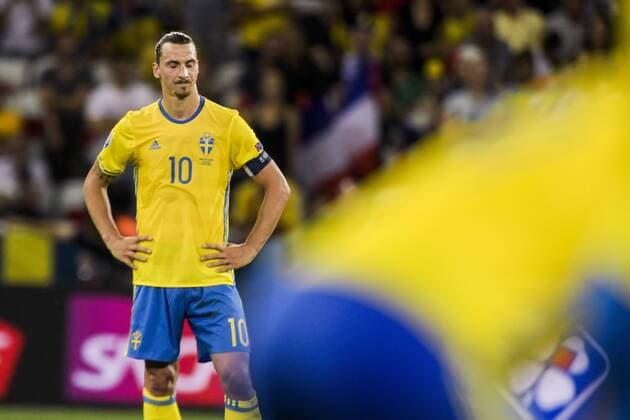 Schweden s Zlatan Ibrahimovic enttäuscht - Nizza, Fussball EM, Euro 2016, Nationalteam Länderspiel, Schweden vs. Belgien.  Copyright: JOHANNAxLUNDBERG BB160622JL114