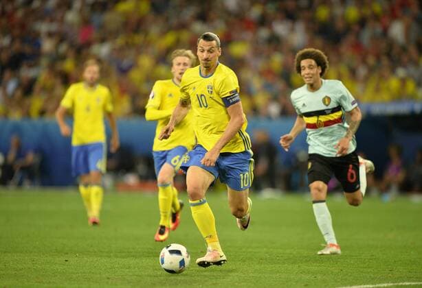 Zlatan Ibrahimovic (sue) - Fussball, Schweden vs. Belgien - UEFA EURO EM Europameisterschaft, Länderspiel Nationalteam, Fussball 2016 - Nice - 22 06 2016 AnthonyBIBARD FEP Panoramic 