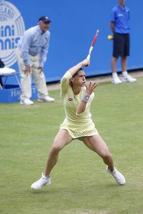 23.06.2016 Eastbourne, England. Aegon International Eastbourne Tennis Tournament. Andrea Petkovic (GER)returns as she is beaten by Ekaterina Makarova (RUS) by a score 3-6, 6-4, 6-0 in their Quarterfinals match at Devonshire Park. xHongboxChenx  ActionPlus11753790