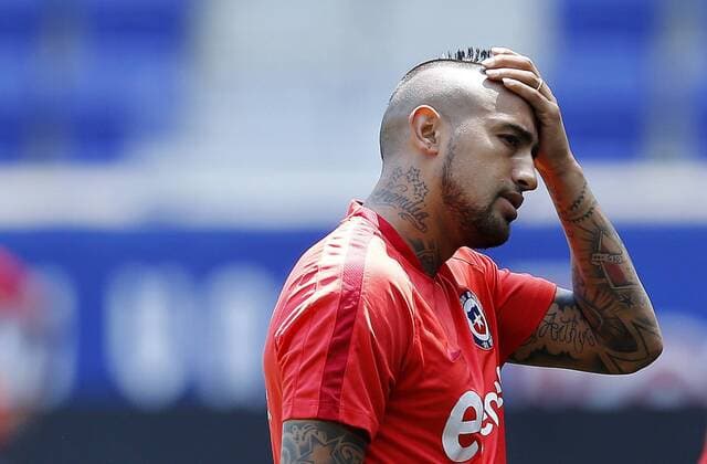 Themen der Woche - Sport Bilder des Tages - SPORT Chilean player Arturo Vidal takes part in a training sesison at MetLife stadium in New Jersey, United States, 24 June 2016. Chile will face Argentina on Sunday for their Copa America Centenario 2016 final match. EFE Mauricio Duenas Castaneda CHILE TRAINING SESSION !ACHTUNG: NUR REDAKTIONELLE NUTZUNG!  NJS004 20160624-636023934608451798