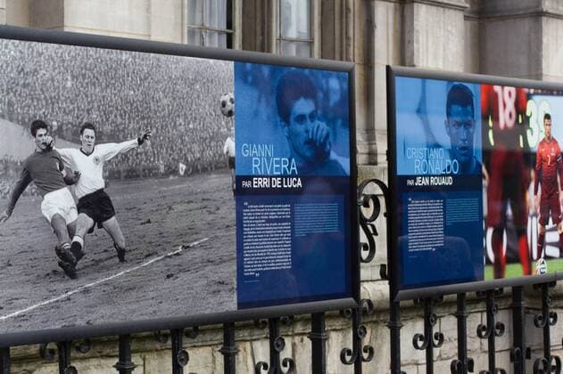 EURO 2016, Fußballausstellung am Hotel de Ville in Paris gianni rivera NEWS: Exposition foot hotel de ville - PARIS - 24 06 2016 JustineVandermarliere Panoramic 