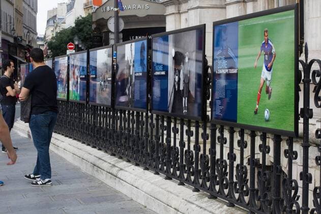 EURO 2016, Fußballausstellung am Hotel de Ville in Paris exposition NEWS: Exposition foot hotel de ville - PARIS - 24 06 2016 JustineVandermarliere Panoramic 