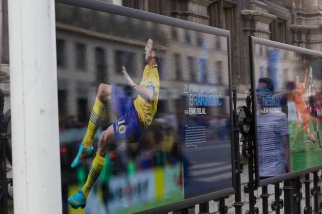 EURO 2016, Fußballausstellung am Hotel de Ville in Paris zlatan ibrahmovic NEWS: Exposition foot hotel de ville - PARIS - 24 06 2016 JustineVandermarliere Panoramic 