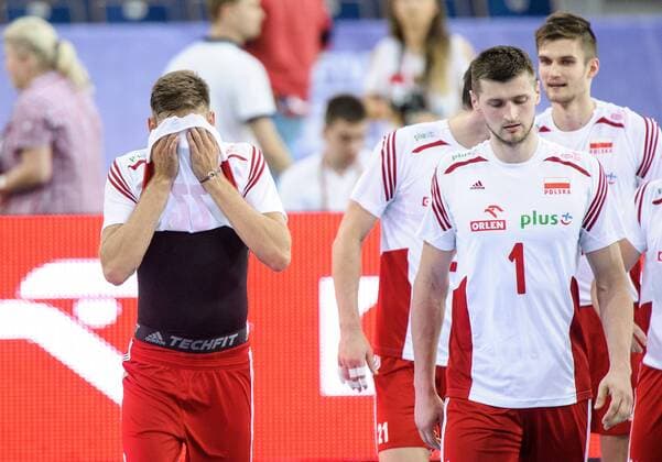 Volleyball, FIVB World League, Polen - Argentinien Lodz, FIVB WORLD LEAGUE, Nationalteam, Länderspiel, Polen - Argentinien Bartosz Bednorz, Piotr Nowakowski FRANCE OUT!  20160624PF_RO1318