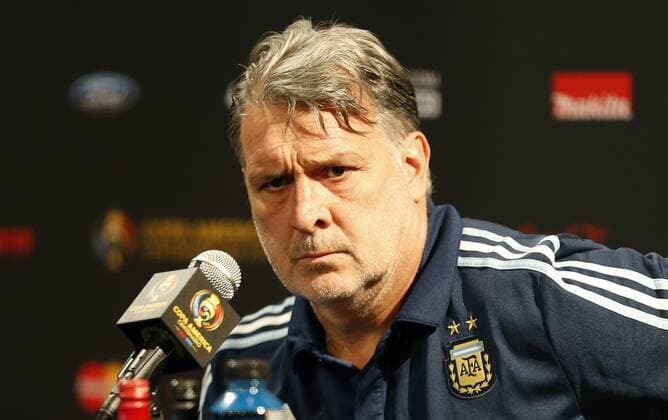 Argentina s coach Gerardo Martino delivers a pressert at Metlife stadium in East Rutherford, New Jersey, United States, 25 June 2016. Argentina will face Chile for their Copa America Centenario final match on Sunday. EFE Mauricio Duenas Castaneda ARGENTINA PRESSER !ACHTUNG: NUR REDAKTIONELLE NUTZUNG!  NEW004 20160626-636024966275917103