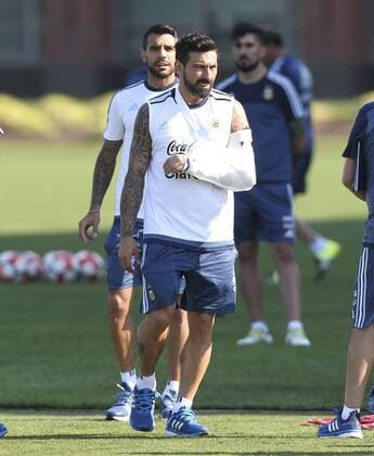 Argentina s player Ezequiel Lavezzi participates in a training session at Metlife stadium in East Rutherford, New Jersey, United States, 25 June 2016. Argentina will face Chile for their Copa America Centenario final match on Sunday. ARGENTINA PRESSER !ACHTUNG: NUR REDAKTIONELLE NUTZUNG!  NEW012 20160626-636024983152930739