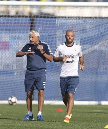Argentina s player Javier Mascherano during a training session at Metlife stadium in East Rutherford, New Jersey, United States, 25 June 2016. Argentina will face Chile for their Copa America Centenario final match on Sunday. ARGENTINA PRESSER !ACHTUNG: NUR REDAKTIONELLE NUTZUNG!  NEW013 20160626-636024983215486739