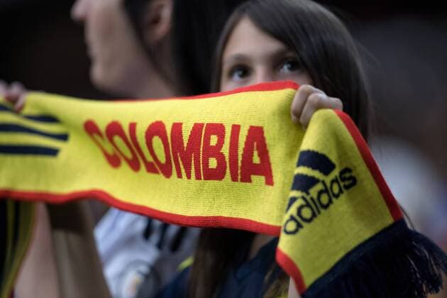 25 June 2016: A fans shows her pride during the Copa America Centenario third place game between the United States and Colombia at the University of Phoenix Stadium in Glendale, Ariz. Colombia won 1-0. (Photo by Carlos Herrera Icon Sportswire) SOCCER: JUN 25 Copa America Centenario - Third Place - United States v Colombia Icon1606250055 EDITORIAL USE ONLY