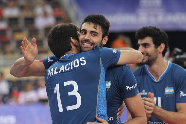 2016.06.26 LODZ ATLAS ARENA FIVB MEN S VOLLEYBALL WORLD LEAGUE LIGA -- Nationalteam - Argentinien vs Russland -- SEBASTIAN SOLE & EZEQUIEL PALACIOS -  20160626APPA_036AK
