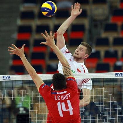 26.06.2016 LODZ , ATLAS ARENA SIATKOWKA MEZCZYZN, FIVB LIGA FIVB WORLD LEAGUE GROUPE D1 Nationalteam Länderspiel -- Polen - Frankreich -- (P) PIOTR NOWAKOWSKI - FRANCExOUT!  20160626CSJP3020
