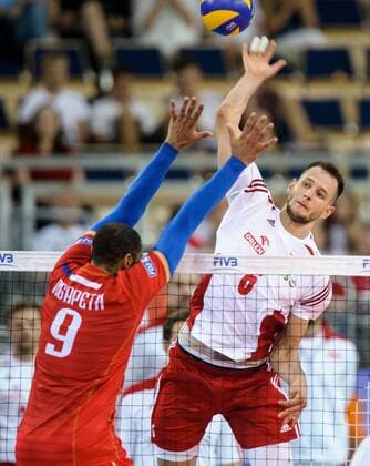 2016.06.26 , Lodz , Atlas Arena, -- Nationalteam Länderspiel -- Polen - Frankreich -- Bartosz Kurek -- 2016.06.26, Lodz, Atlas Arena FIVB Men s Volleyball World League 2016 Poland vs France Bartosz Kurek - FRANCExOUT!  20160626PF_RO1190