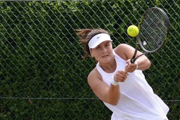 June 26, 2016 - London, England - BIANCA VANESRA ANDRESCU of Canada in her first round match vs. S. Mendez in the Nike Junior International Roehampton tennis tournament. Tennis 2016 - Nike Junior International Roehampton - Day 1 - ZUMAl132