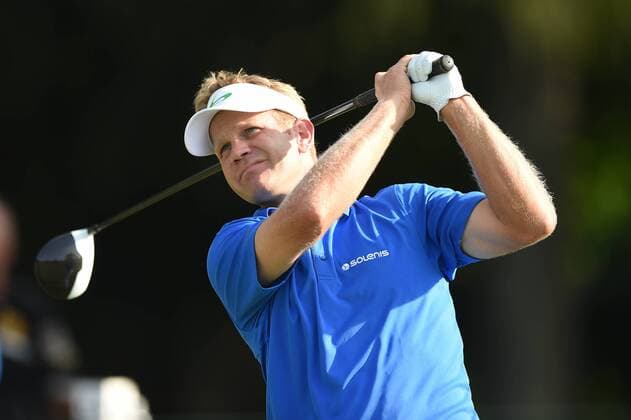 June 26, 2016 - Billy Hurley III tees off on the eighteenth during the Quicken Loans National at Congressional Country Club in Bethesda MD. PGA Golf Herren 2016: Quicken Loans National JUN 26 - ZUMAcjm_