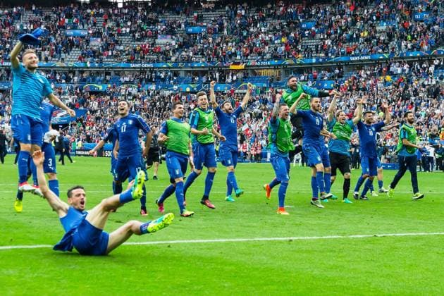 EURO 2016, Italien - Spanien Monntag 27.06.2016, Europameisterschaft in Frankreich, Paris, Achtelfinale, Italien - Spanien, schlussjubel nach dem 2:0 DeFodi507