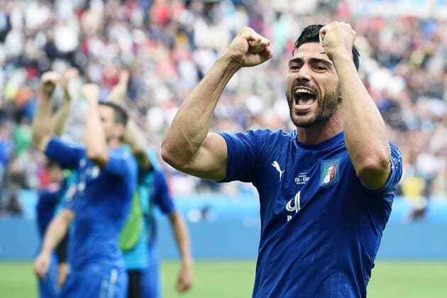 EURO 2016, Italien - Spanien Paris 27 06 2016 - Euro 2016 Italien vs Spanien Nationalteam: Graziano Pelle 