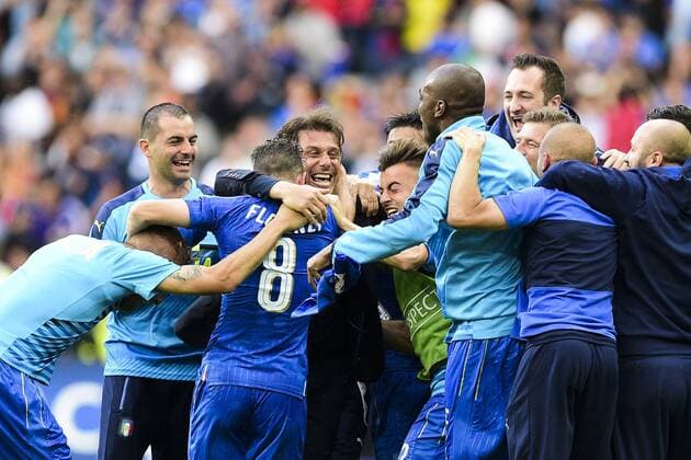 EURO 2016, Italien - Spanien Antonio Conte (Ita) - FOOTBALL : Italien vs Spanien Nationalteam - UEFA EURO EM Europameisterschaft, Nationalteam Länderspiel, Fussball 2016 - Saint Denis - 27 06 2016 JBAutissier Panoramic 