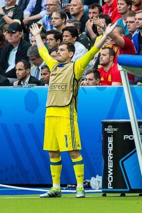 Monntag 27.06.2016, Europameisterschaft in Frankreich, Paris, Achtelfinale, Italien - Spanien, 2:0, Torwart Iker Casillas (ESP 1) DeFodi507