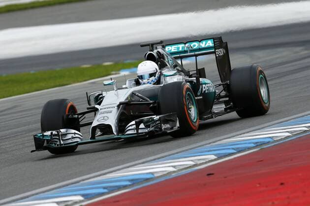 Motorsports: Trackday F1 Deutschland, Hockenheim zum großen Preis von Deutschland, Christian Danner (RTL) fährt den 2014: MERCEDES AMG PETRONAS F1 W05 HYBRID? xJuergenxTapx xHochxZweix