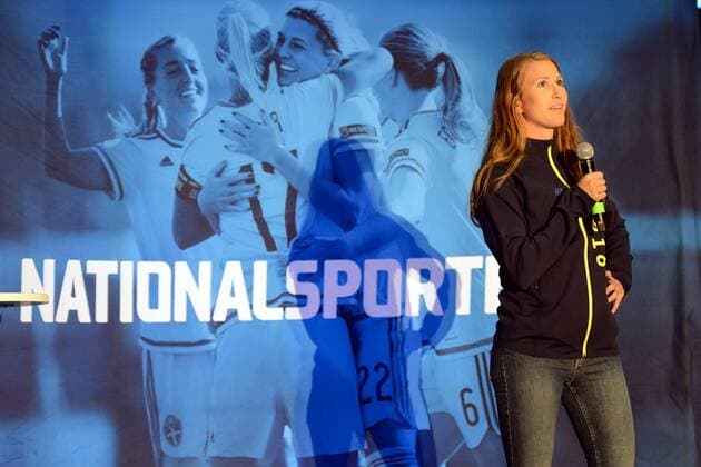 160628 Sverige Emma Berglund under en presskonferens där OS-truppen presenterades den 28 juni 2016 i Halmstad.  Copyright: AndersxBjurö BB160628BB322