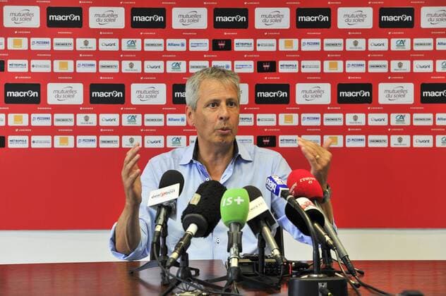 Fußball, Lucien Favre während des Trainingsauftakts bei OGC Nizza Lucien Favre - Fussball Frankreich, Ligue 1, Pressekonferenz OGC Nice - 29 06 2016 NORBERTSCANELLA PANORAMIC 