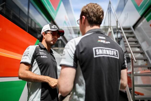 FORMULA 1 - GP of Austria 2016 SPIELBERG,AUSTRIA,30.JUN.16 - MOTORSPORTS, FORMULA 1 - Grand Prix of Austria, Red Bull Ring, preview. Image shows Sergio Perez (MEX Force India). GEPAxpictures xDanielxGoetzhaber