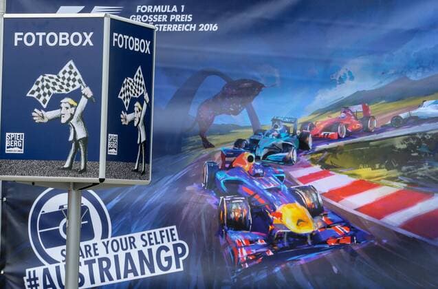 Formel 1, GP von Österreich in Spielberg FORMULA 1 - GP of Austria 2016 SPIELBERG,AUSTRIA,30.JUN.16 - MOTORSPORTS, FORMULA 1 - Grand Prix of Austria, Red Bull Ring, preview. Image shows a photobox. GEPAxpictures xMarioxKneisl