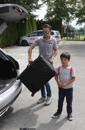 Austrian Grand Prix Zeltweg - Spielberg, 30. 06. 2016 Ankunft der Fahrer Felipe MASSA mit Sohn