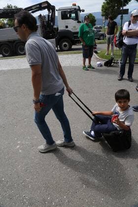 Austrian Grand Prix Zeltweg - Spielberg, 30. 06. 2016 Ankunft der Fahrer Felipe MASSA mit Sohn