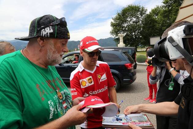 Austrian Grand Prix Zeltweg - Spielberg, 30. 06. 2016 Ankunft der Fahrer Sebastian VETTEL