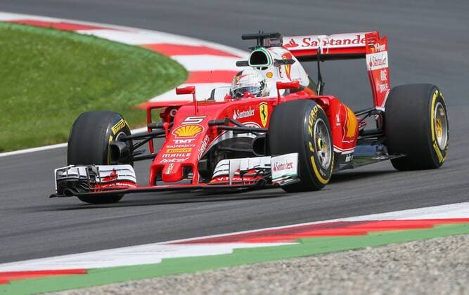 FORMULA 1 - GP of Austria 2016 SPIELBERG,AUSTRIA,01.JUL.16 - MOTORSPORTS, FORMULA 1 - Grand Prix of Austria, Red Bull Ring, free practice. Image shows Sebastian Vettel (GER Ferrari). GEPAxpictures xMarioxKneisl