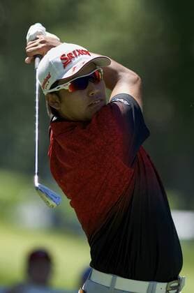 June 30, 2016: Hideki Matsuyama of Japan plays his shot from the fairway during the first round of golf at the PGA Golf Herren World Golf Championships Bridgestone Invitational at Firestone Country Club in Akron, Ohio. (Photo by Shelley Lipton Icon Sportswire) GOLF: JUL 30 PGA - World Golf Championships-Bridgestone Invitational - First Round Icon160630024 EDITORIAL USE ONLY