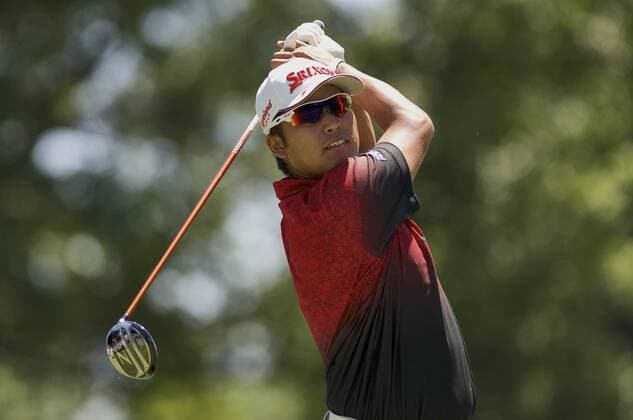 June 30, 2016: Hideki Matsuyama of Japan plays his shot from the tee during the first round of golf at the PGA Golf Herren World Golf Championships Bridgestone Invitational at Firestone Country Club in Akron, Ohio. (Photo by Shelley Lipton Icon Sportswire) GOLF: JUL 30 PGA - World Golf Championships-Bridgestone Invitational - First Round Icon160630013 EDITORIAL USE ONLY