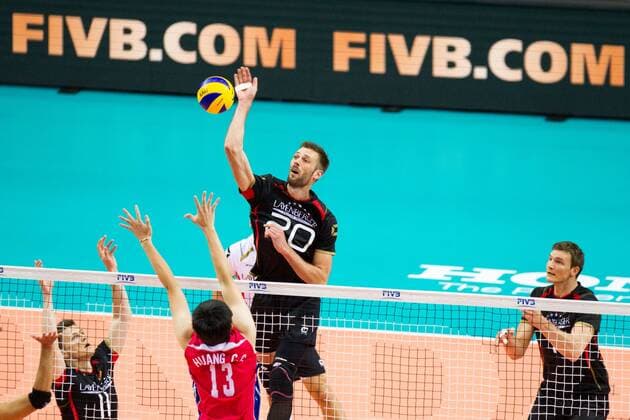 Angriff attack Philipp Collin (20 Deutschland Germany); FIVB Volleyball World League Group 3 Finals, fraport Arena, Frankfurt (Main) Germany, 20160701: Semifinal Germany vs Chinese Taipei (Deutschland gegen Taiwan) Frankfurt (Main) Copyright: Wuechner Eibner-Pressefoto EP_NWR