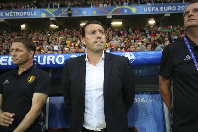 Marc Wilmots ( Nationaltrainer Trainer coach Belgien) FOOTBALL : Wales vs Belgien EM Euro Nationalteam Länderspiel - UEFA EURO EM Länderspiel Europameisterschaft Fussball 2016 - 01 07 2016 GwendolineLeGoffx 