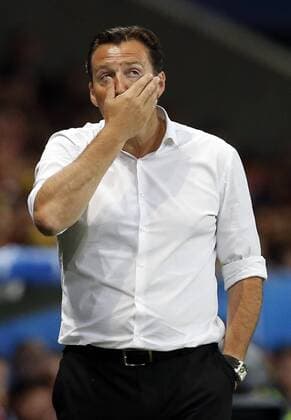 Belgium s head coach Marc Wilmots reacts during a soccer game between Wales vs Belgien EM EURO Länderspiel Nationalteam , in the quarter-finals of the UEFA EURO EM Europameisterschaft Fussball 2016 European Championships, on Friday 01 July 2016, in Lille, France. The Euro2016 tournament is taking place from 10 June to 10 July. BRUNOxFAHY  x04883619x