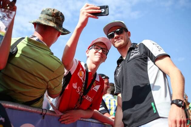 FORMULA 1 - GP of Austria 2016 SPIELBERG,AUSTRIA,02.JUL.16 - MOTORSPORTS, FORMULA 1 - Grand Prix of Austria, Red Bull Ring, qualifying, red carpet. Image shows Nico Huelkenberg (GER Force India). GEPAxpictures xDanielxGoetzhaber