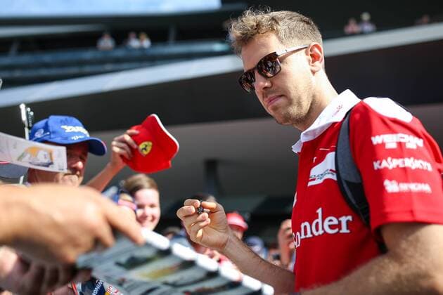 FORMULA 1 - GP of Austria 2016 SPIELBERG,AUSTRIA,02.JUL.16 - MOTORSPORTS, FORMULA 1 - Grand Prix of Austria, Red Bull Ring, qualifying, red carpet. Image shows Sebastian Vettel (GER Ferrari). GEPAxpictures xDanielxGoetzhaber