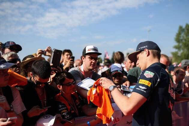 FORMULA 1 - GP of Austria 2016 SPIELBERG,AUSTRIA,02.JUL.16 - MOTORSPORTS, FORMULA 1 - Grand Prix of Austria, Red Bull Ring, qualifying, red carpet. Image shows Max Verstappen (NED Red Bull Racing). GEPAxpictures xDanielxGoetzhaber