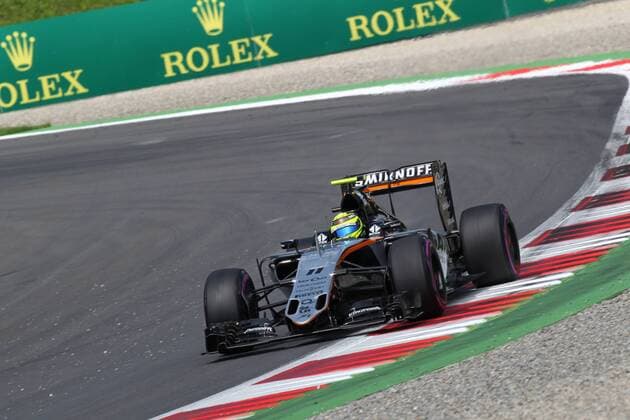 Austrian Grand Prix, Red Bull Ring 30 June - 3 July 2016 01.07.2016 - Free Practice 2, Sergio Perez (MEX) Sahara Force India F1 VJM09 