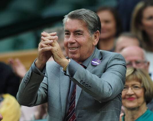 Tennis - 2016 Wimbledon Championships - Week One, Saturday (Day Six) Super Saturday Sportsmen and Women Womens Singles, Round Three Simona Halep (ROU) v Kiki Bertens (NED) Ex Spainish Tennis player Manuel Santana in the Royal box on Centre court COLORSPORT ANDREW COWIE 