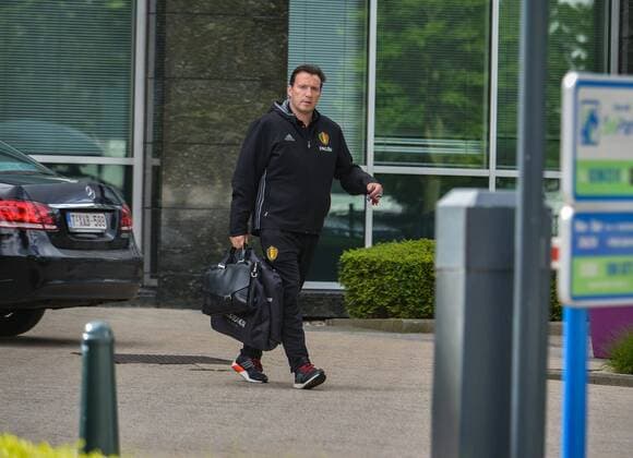 Arrival Red Devils at hotel Diegem after UEFA EURO EM Europameisterschaft Nationalteam Fussball 2016 quarter final match between Wales and Belgium , 02 07 2016 Marc Wilmots FOOTBALL : Belgique - Retour au camp de base - UEFA Euro 2016 - Bordeaux - 02 07 2016 Photonews Panoramic 