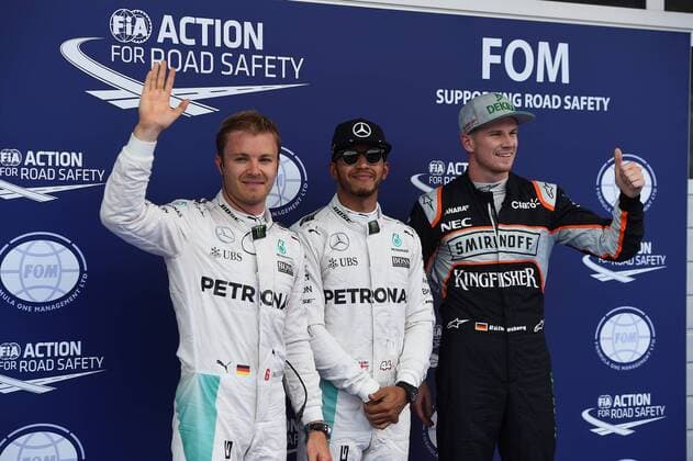 Nico Rosberg; Lewis Hamilton; Mercedes Grand Prix, Niko Huelkenberg, Sahara Force India F1, Austria in Spielberg, 02.07.2016 Photo:mspb Jerry Andre Nico Rosberg; Lewis Hamilton, Niko Huelkenberg, formula 1 GP, Austria