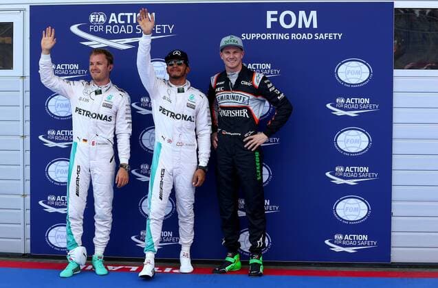 Nico Rosberg; Lewis Hamilton; Mercedes Grand Prix, Niko Huelkenberg, Sahara Force India F1, Austria in Spielberg, 02.07.2016 Photo:mspb Jerry Andre Nico Rosberg; Lewis Hamilton; Niko Huelkenberg, formula 1 GP, Austria