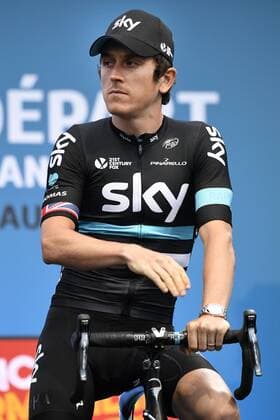 British Geraint Thomas of Team Sky pictured during a team presentation ahead of the start of the 103rd edition of the Tour de France cycling race, Thursday 30 June 2016 in Sainte-Mere-Eglise, France. This year s Tour de France takes place from July 2nd to July 24rth. YORICKxJANSENS  x04884293x
