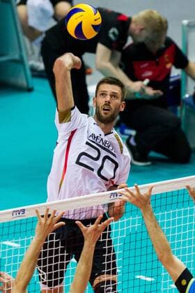Volleyball, FIVB World League, Deutschland - Slowenien Angriff attack Philipp Collin (20 Deutschland Germany); FIVB Volleyball World League Group 3 Finals, fraport Arena, Frankfurt (Main) Germany, 20160702: 1st place match: Germany vs Slovenia (Deutschland gegen Slowenien) Frankfurt (Main) Copyright: Wuechnerx xEibner-Pressefoto EP_nwr