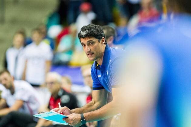 Volleyball, FIVB World League, Deutschland - Slowenien Andrea Giani (Headcoach Slowenien Slovenia); FIVB Volleyball World League Group 3 Finals, fraport Arena, Frankfurt (Main) Germany, 20160702: 1st place match: Germany vs Slovenia (Deutschland gegen Slowenien) Frankfurt (Main) Copyright: Wuechnerx xEibner-Pressefoto EP_nwr