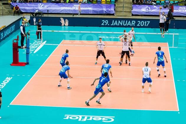Volleyball, FIVB World League, Deutschland - Slowenien The court; FIVB Volleyball World League Group 3 Finals, fraport Arena, Frankfurt (Main) Germany, 20160702: 1st place match: Germany vs Slovenia (Deutschland gegen Slowenien) Frankfurt (Main) Copyright: Wuechnerx xEibner-Pressefoto EP_nwr