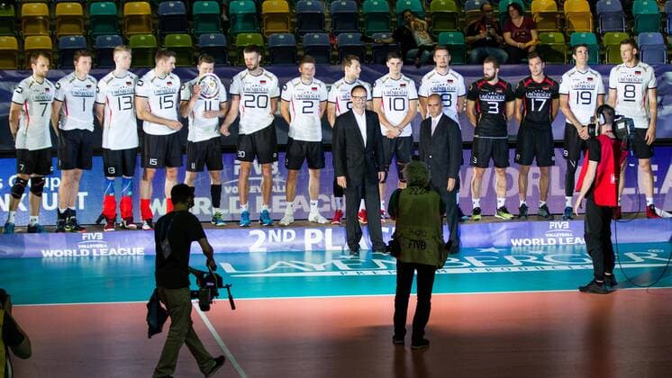 Team Germany wird nur Zweiter; FIVB Volleyball World League Group 3 Finals, fraport Arena, Frankfurt (Main) Germany, 20160702: 1st place match: Germany vs Slovenia (Deutschland gegen Slowenien) Frankfurt (Main) Copyright: Wuechnerx xEibner-Pressefoto EP_nwr