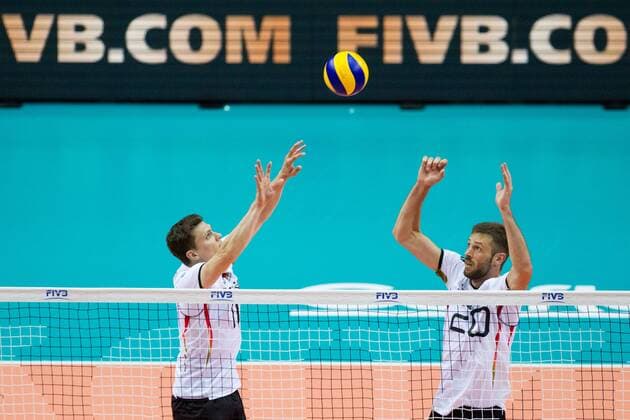 Zuspiel Lukas Kampa (11 Deutschland Germany) - Angriff Philipp Collin (20 Deutschland Germany); FIVB Volleyball World League Group 3 Finals, fraport Arena, Frankfurt (Main) Germany, 20160702: 1st place match: Germany vs Slovenia (Deutschland gegen Slowenien) Frankfurt (Main) Copyright: Wuechnerx xEibner-Pressefoto EP_nwr
